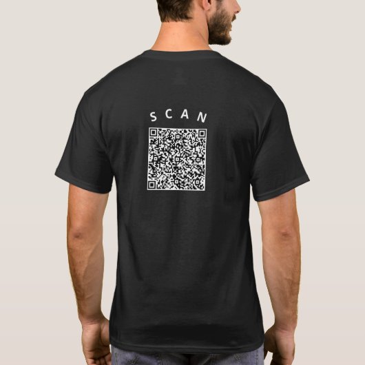 Custom QR Code Info Tekst Uw Eigen Ontwerp T-shirt (Achterkant)