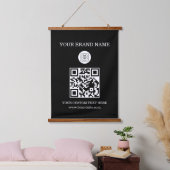 Custom QR Code Logo and Text Branding Display Hangend Wandkleed (Slaapkamer)