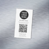 Custom QR Code Modern Logo Minimalist Magnetisch Visitekaartje (Voorbeeld)