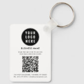 Custom QR Code Modern Logo Minimalist Sleutelhanger (Achterkant)
