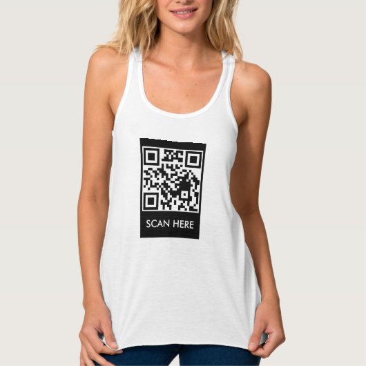 Custom QR Code Scan Me tank top (Voorkant)