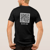 Custom QR Code T-shirt Uw Grappig Scan Info Gift (Achterkant)