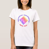 Custom QR Code Tekst Uw Eigen Ontwerp Grappig T-sh T-shirt (Voorkant)