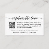 Custom QR Code Wedding Photo Sharing personalized Informatiekaartje (Achterkant)