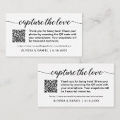 Custom QR Code Wedding Photo Sharing personalized Informatiekaartje (Voorkant / Achterkant)
