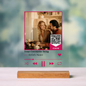Custom QR Music Photo Plaque with Romantic Album  (Neutre)