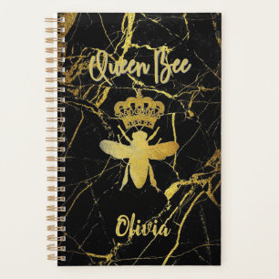 Custom QUEEN BEE Gold Marbre Noir Non daté Mois