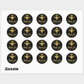 Custom QUEEN BEE Marble Small Business Dank u Ronde Sticker (Vel)