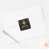 Custom QUEEN BEE Marble Small Business Dank u Vierkante Sticker (Envelop)