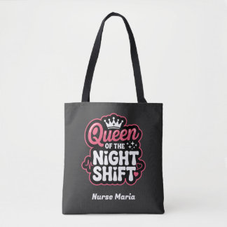 Custom Queen of the Night Shift Pink Nurse Crown Draagtas