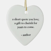 Custom Quote Personalized Gift Keramisch Ornament (Rechts)