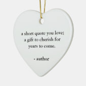 Custom Quote Personalized Gift Keramisch Ornament (Links)