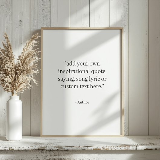 Custom Quote Poster