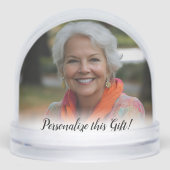 Custom Quote Saying Photo Personalized Keepsake Sneeuwbol (Voorkant)