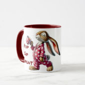 Custom Rabbit Coffee Mok (Voorkant links)