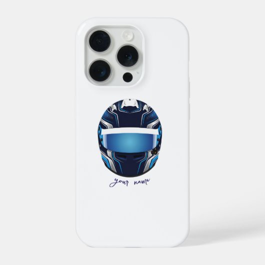 Custom Racing Helmet Graphic – Professional Driver iPhone Hoesje (Achterkant)