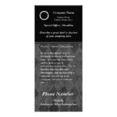 Custom Rack Kaart, Classic Black Design, Print uw Reclamekaart (Voorkant)