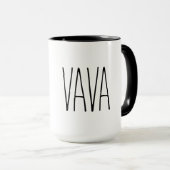 Custom RAE DUNN geïnspireerd VAVA Coffee Mok (Voorkant rechts)