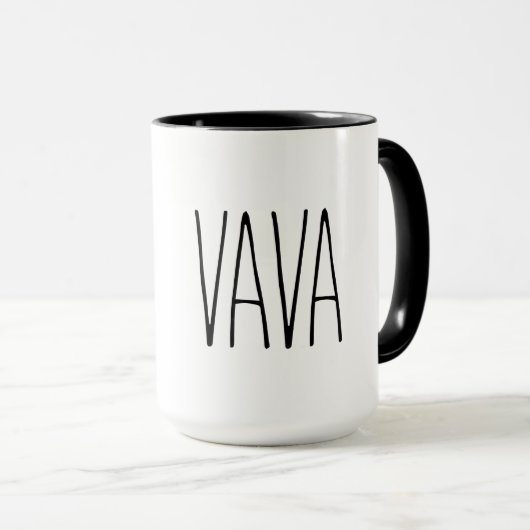 Custom RAE DUNN geïnspireerd VAVA Coffee Mok (Voorkant rechts)