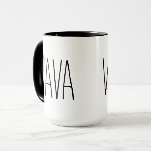 Custom RAE DUNN geïnspireerd VAVA Coffee Mok (Voorkant links)