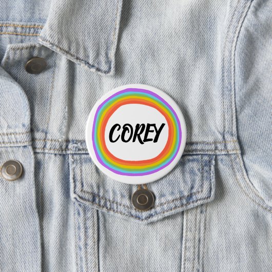 CUSTOM Rainbow Button (In situ)