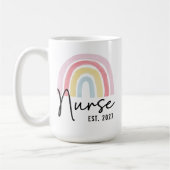 Custom Rainbow Nurse Graduation Mug Gift for Her (Gauche)