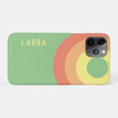 Custom Rainbow Target – groen, perzik Case-Mate iPhone Case (Achterkant (horizontaal))