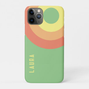 Custom Rainbow Target – groen, perzik iPhone 11 Pro Hoesje