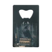 Custom Raven Halloween bruiloft gunst Kredietkaart Flessenopener (Achterkant)