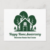 Custom Real Estate Company Green Forest House Briefkaart (Voorkant)