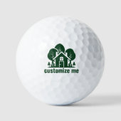 Custom Real Estate Company Green Forest House Golfballen (Voorkant)