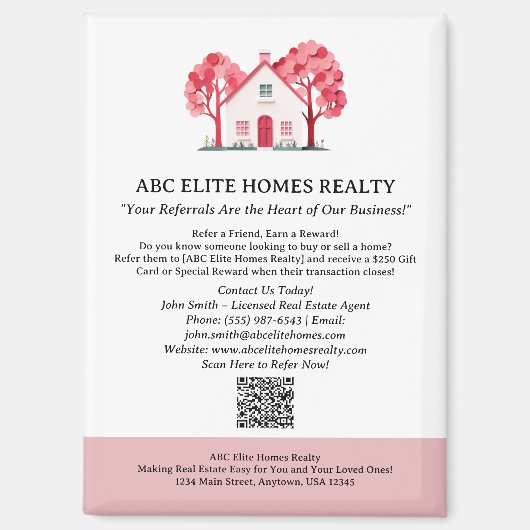 Custom Real Estate Referral Program Magneet (Voorkant)