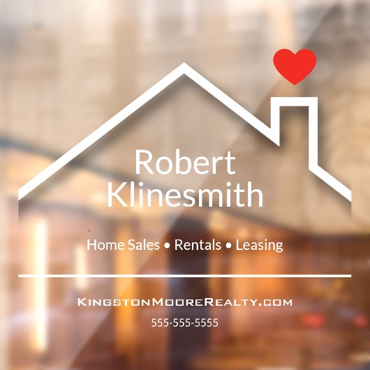 Custom Realtor-Kantoor Raamsticker (Vel 2)