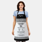 Custom Recept Zwart Wit Boerderij Buffalo Plaid Schort (Gedragen)