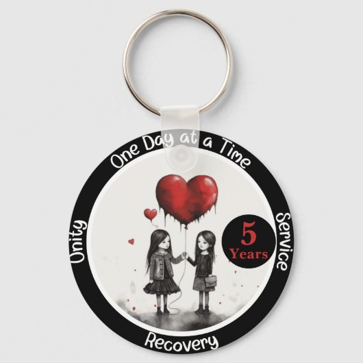 Custom Recovery Milestone Gift - Verbindingen Sleutelhanger (Voorkant)