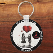 Custom Recovery Milestone Gift - Verbindingen Sleutelhanger (Voorkant)