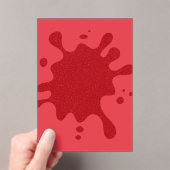 Custom Red Acrylic Invitation – Bold Splash Design (In situ (ordinateur de poche))