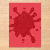 Custom Red Acrylic Invitation – Bold Splash Design (Recto)