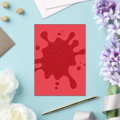 Custom Red Acrylic Invitation – Bold Splash Design (Insitu (Mariage))
