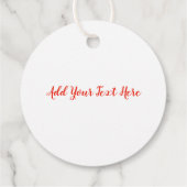 Custom Red Bow Personalized Valentine's Day  Bedankjes Labels (Achterkant)