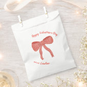 Custom Red Bow Personalized Valentine's Day  Bedankzakje (Geknipt)