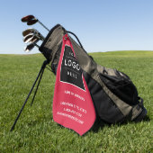 Custom Red Business Logo Company Branded Golfhanddoek (Groen)