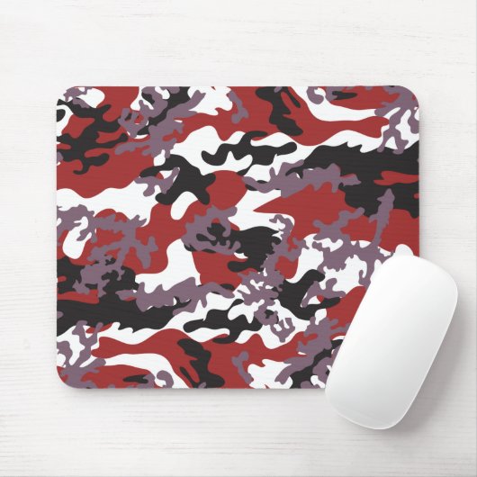 Custom Red Camo Mousepad Muismat (Met muis)