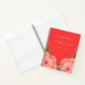 Custom Red Floral Postpartum Journal For New Moms (Intérieur)