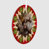 Custom Red Green Christmas Star Photo Gift Tree (devant)