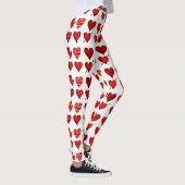 Custom red heart attack Love design Leggings (Droite)