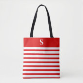 Custom Red Monogram Draagtas (Voorkant)