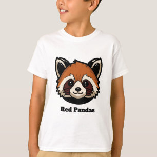 Custom Red Panda Youth T-Shirt (naam en nummer)