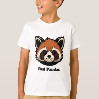 Custom Red Panda Youth T-Shirt (naam en nummer)