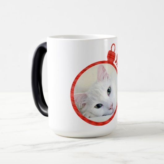 Custom Red Plaid Coffee Mok – Voeg uw huisdier fot (Voorkant links)